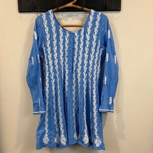 Soft Surroundings Embroidered Sequins Mumbai Nights Tunic Dress